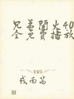 兄弟开火40集全免费播放剧情视频下载