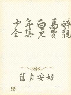 少年白马醉春风全集免费观看全集