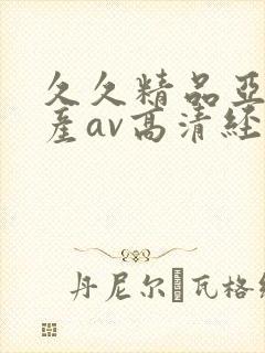 久久精品亚洲国产av高清经典