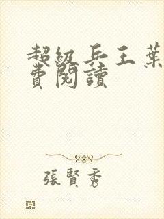 超级兵王叶谦免费阅读