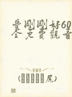 爱刚刚好60集全免费观看电视剧