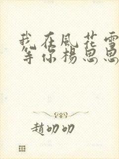 我在风花雪月里等你杨思思结局封面