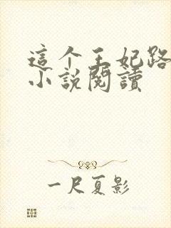 这个王妃路子野小说阅读