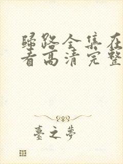 归路全集在线观看高清完整版免费