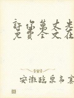 许你万丈光芒好免费全文在线阅读