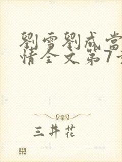 刘雪刘成当代爱情全文第7章