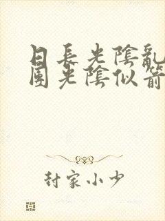 日长光阴乱作一团光阴似箭思渺渺封面