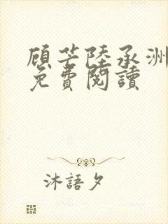 顾芒陆承洲小说免费阅读封面