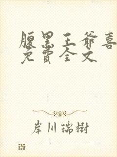 腹黑王爷喜当爹免费全文封面