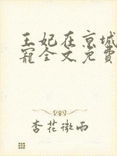 王妃在京城当团宠全文免费阅读封面