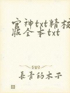 官神txt精校版全本txt