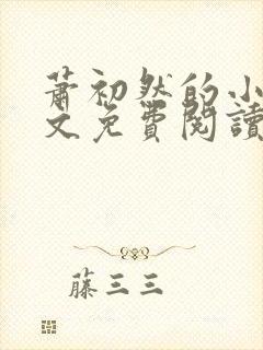 萧初然的小说全文免费阅读