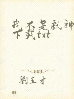 我不是戏神小说下载txt