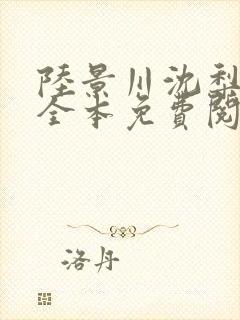 陆景川沈梨小说全本免费阅读