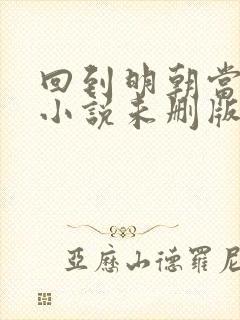 回到明朝当王爷小说未删版完整