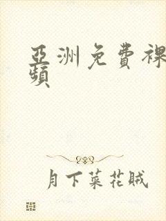 亚洲免费裸体视频