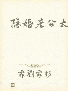 隐婚老公太神秘
