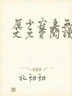 厉少宠妻无度全文免费阅读求封面