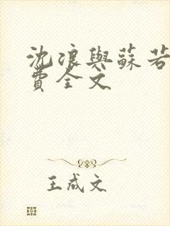 沈浪与苏若雪免费全文封面