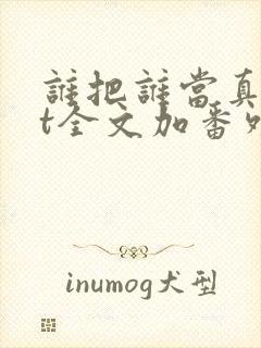 谁把谁当真txt全文加番外