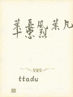 叶长风叶凡一门十忠烈封面