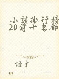 小说排行榜2020前十名都市
