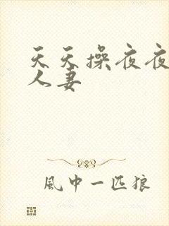 天天操夜夜爽人人妻