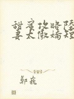 甜蜜攻略陆总前妻太傲娇短剧免费观看全集