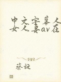 中文字幕人妻熟女人妻av在线