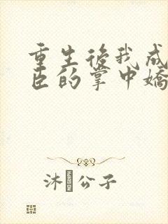 重生后我成了权臣的掌中娇类似