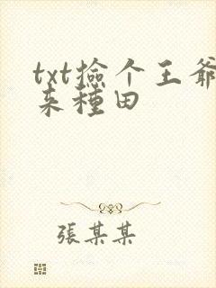 txt捡个王爷来种田