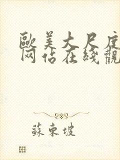 欧美大尺度视频网站在线观看