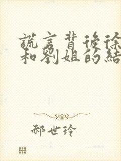 谎言背后徐伟豪和刘姐的结局封面