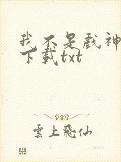 我不是戏神小说下载txt