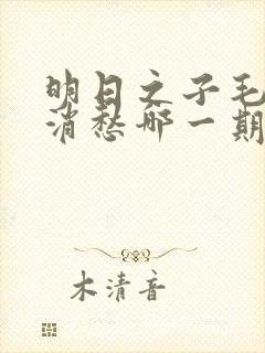 明日之子毛不易消愁哪一期