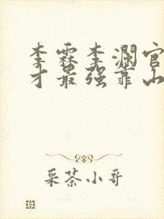 李霖李澜官场奇才最强靠山竟是我自己