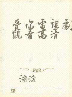 爱你电视剧免费观看高清封面