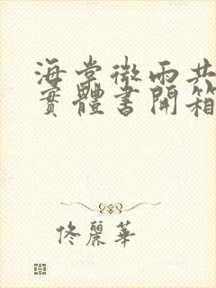 海棠微雨共归途实体书开箱