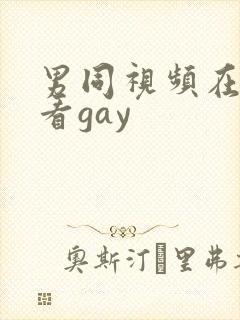 男同视频在线观看gay