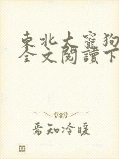 东北大灶狗儿娘全文阅读下载封面