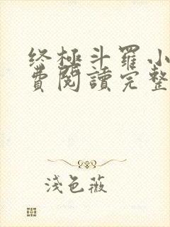 终极斗罗小说免费阅读完整版封面