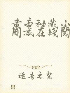 黄帝秘藏小说无删减在线阅读