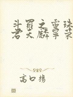 斗罗之灵珠神剑君天麟宁荣荣小说免费下载