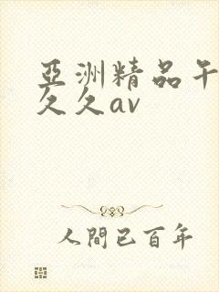 亚洲精品午夜久久久av