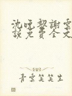 沈晚黎谢云迟小说免费全文