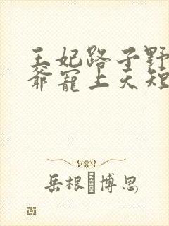 王妃路子野,王爷宠上天短剧