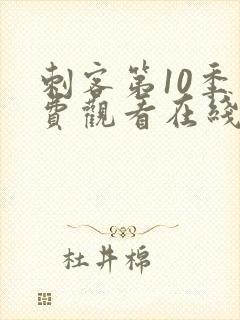 刺客第10季免费观看在线观看高清