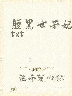 腹黑世子妃日常txt
