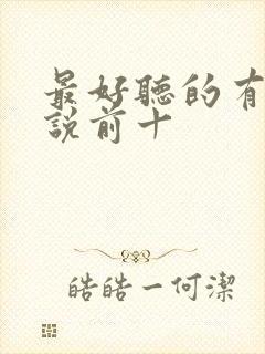 最好听的有声小说前十封面