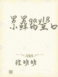 男男gay18小鲜肉互口